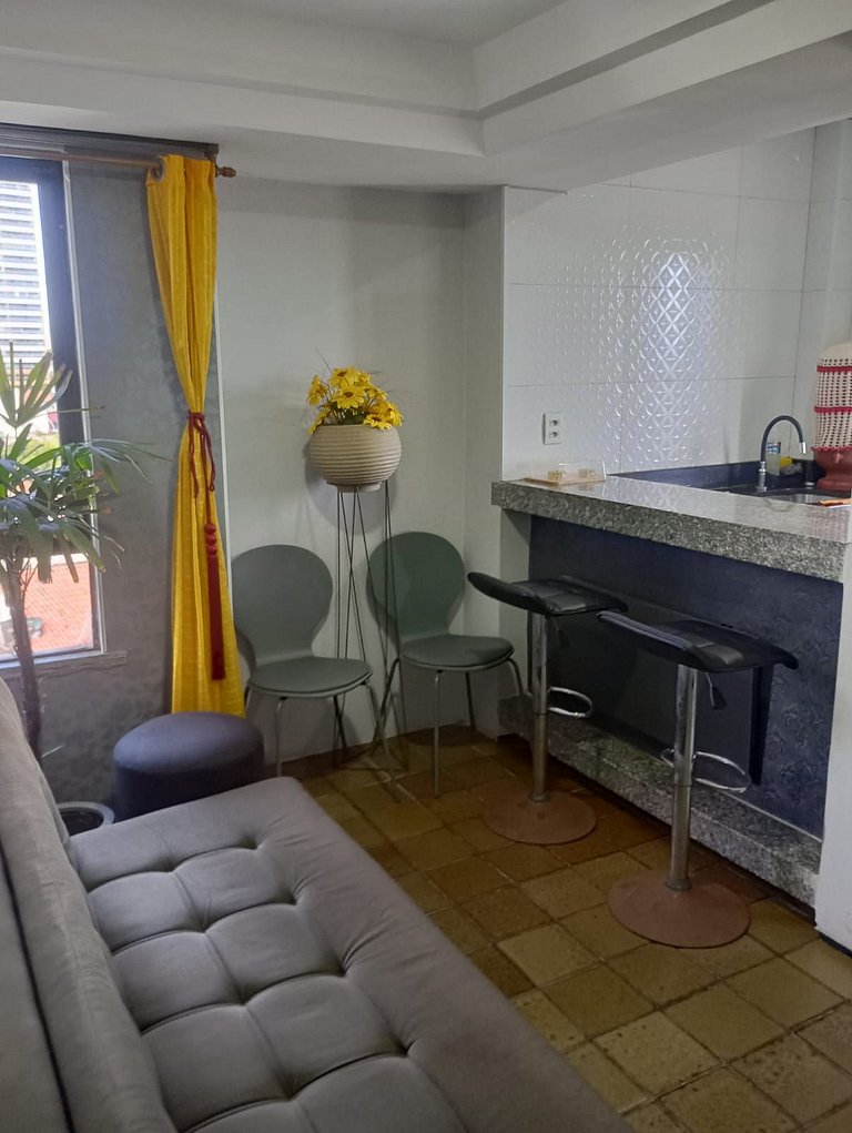 407 Flat mobiliado na Praia de Iracema